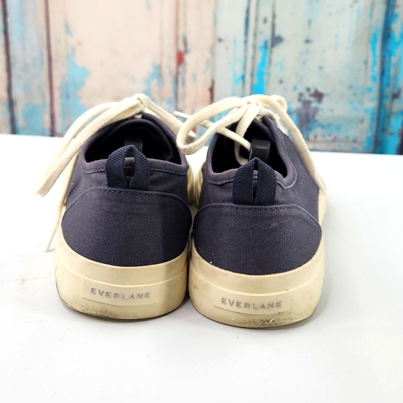 Everlane The Forever Sneaker Blue Canvas Sneakers - Picture 3 of 8